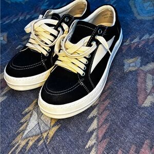 Rick Owens Black and White Sneakers
